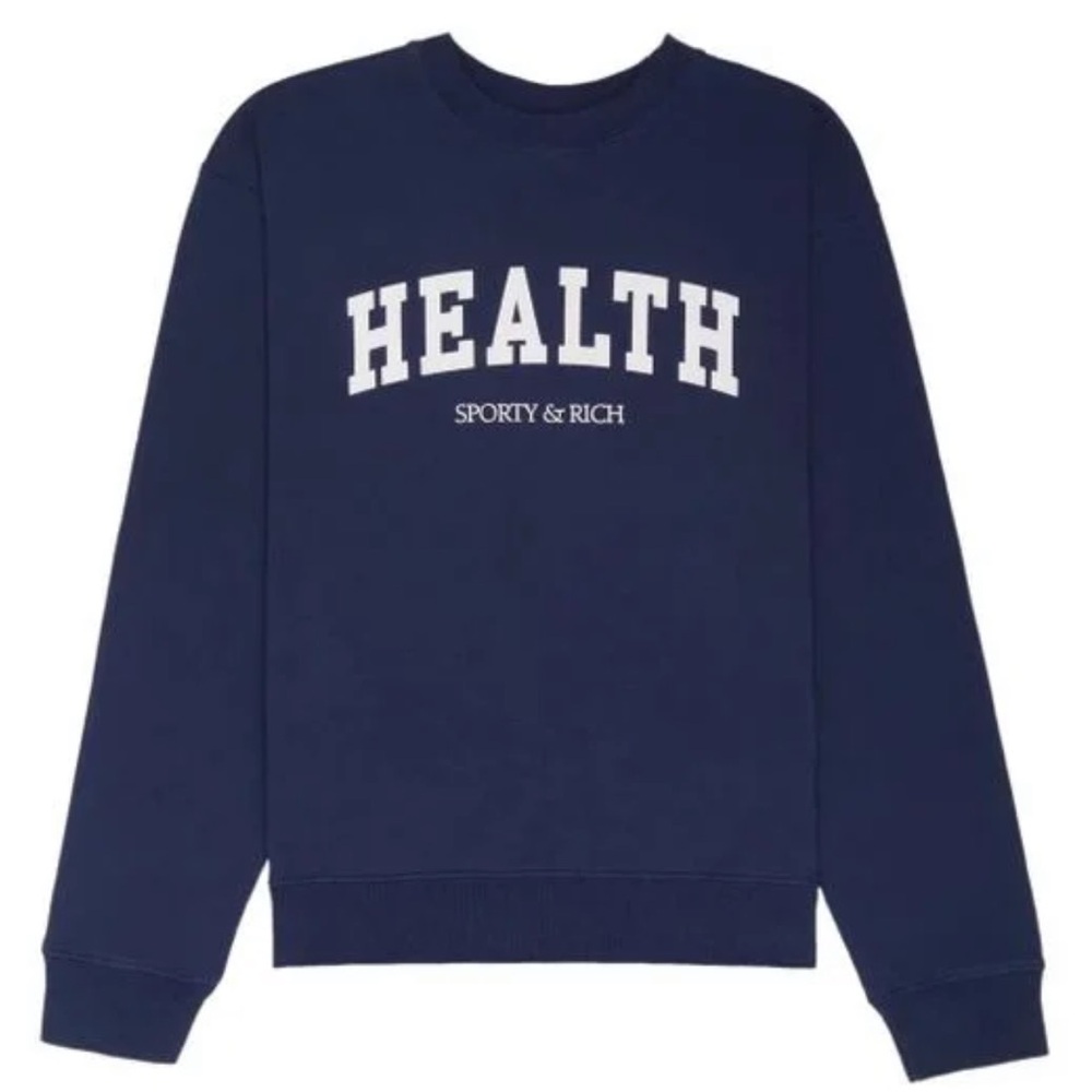 Sporty & Rich Dark Blue Crewneck Sweater